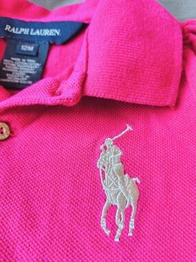 Ralph Lauren Hot Pink Polo with Cream Pony Embroidery